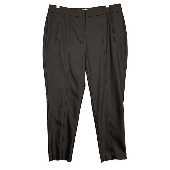 Chicos Pants Womens 2 Ankle Large 12 Black So Slimming‎ Waist Panel Stretch - Picture 1 of 16